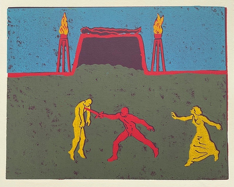  - Four Artists Books. Lino cut plates based on Wagner’s Ring Cycle.
