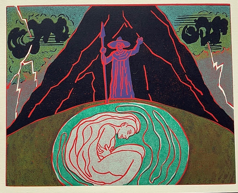  - Four Artists Books. Lino cut plates based on Wagner’s Ring Cycle.