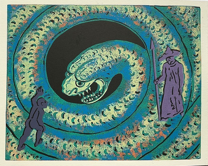  - Four Artists Books. Lino cut plates based on Wagner’s Ring Cycle.
