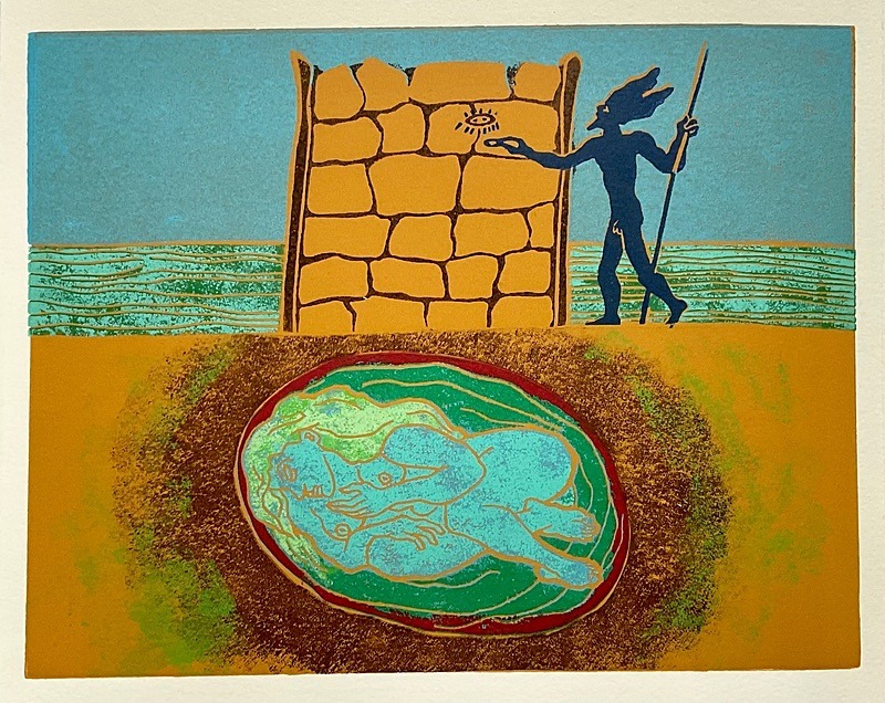  - Four Artists Books. Lino cut plates based on Wagner’s Ring Cycle.