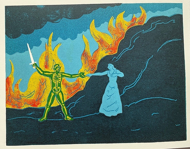  - Four Artists Books. Lino cut plates based on Wagner’s Ring Cycle.