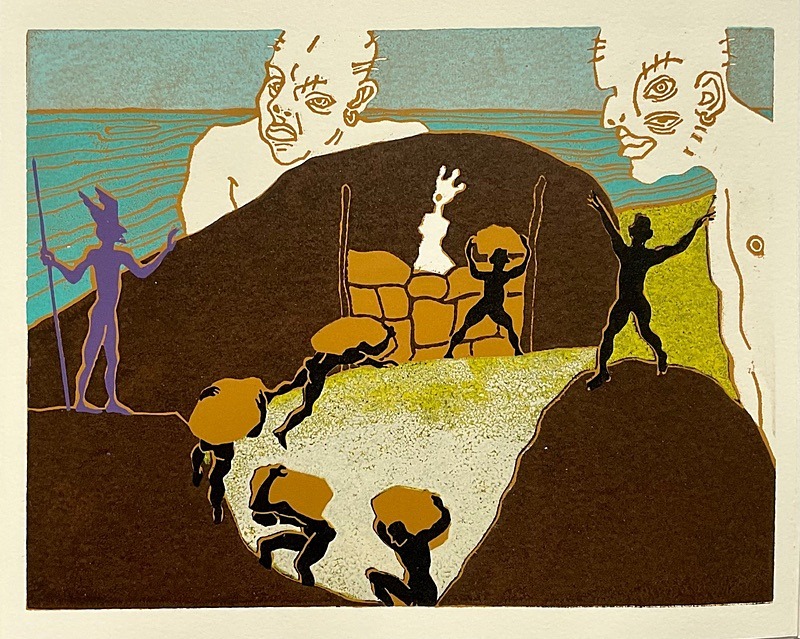  - Four Artists Books. Lino cut plates based on Wagner’s Ring Cycle.