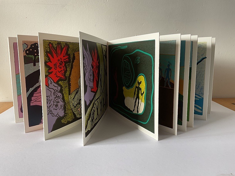  - Four Artists Books. Lino cut plates based on Wagner’s Ring Cycle.