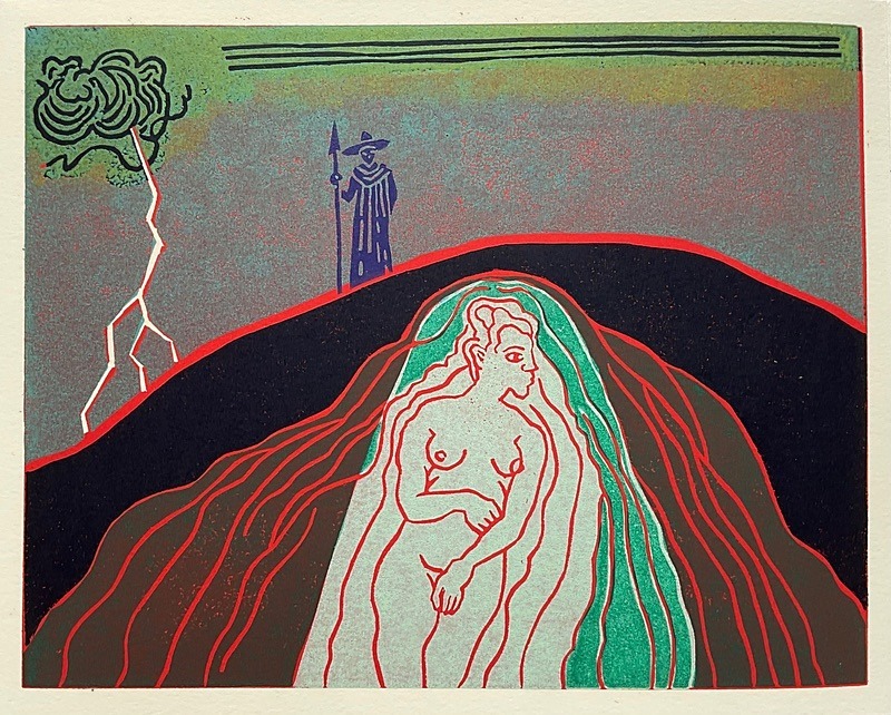  - Four Artists Books. Lino cut plates based on Wagner’s Ring Cycle.
