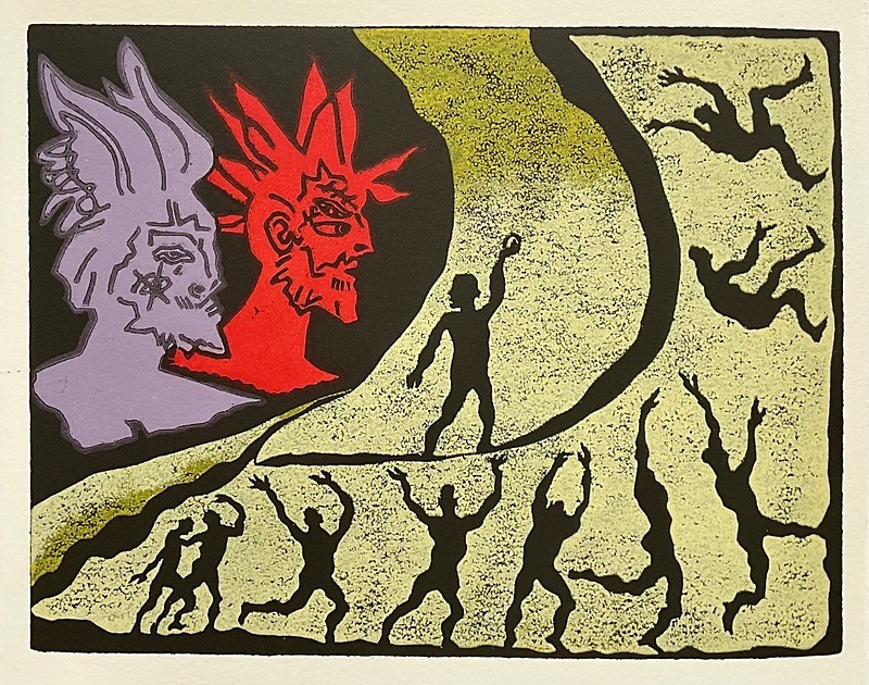  - Four Artists Books. Lino cut plates based on Wagner’s Ring Cycle.