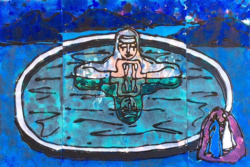  - Poured household paint works