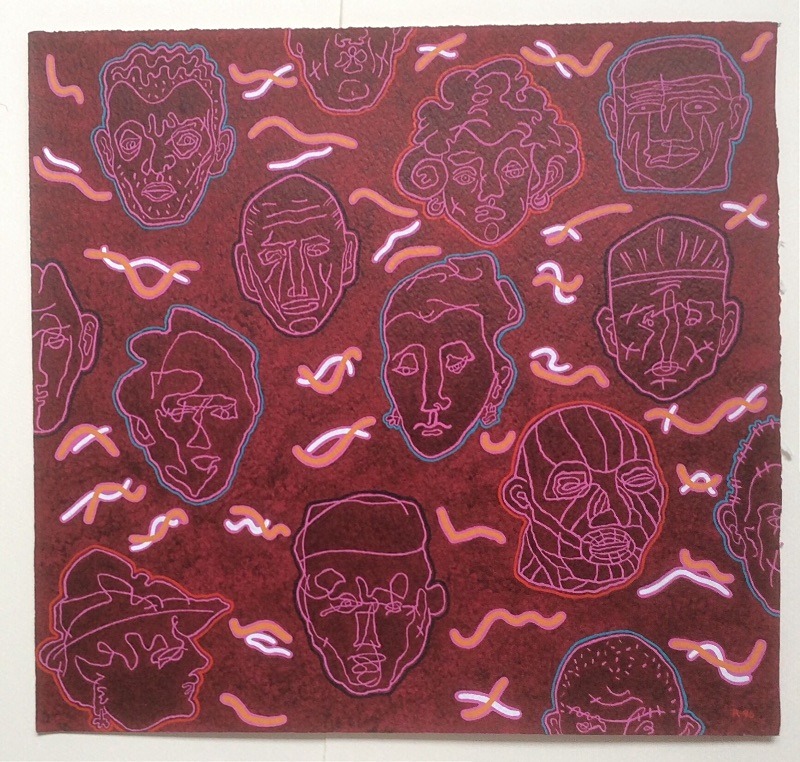 - Paintings acrylic on paper 1990s/ late 1980s