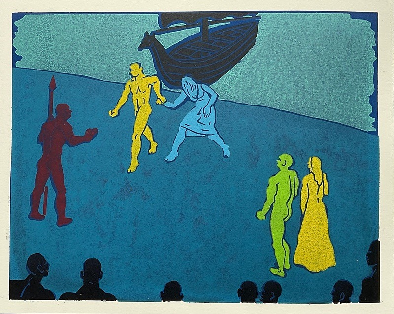  - Four Artists Books. Lino cut plates based on Wagner’s Ring Cycle.