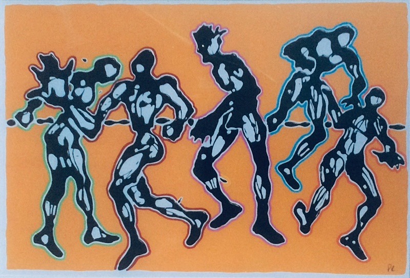  - Poured household paint works