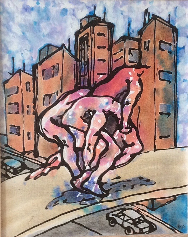  - Poured household paint works
