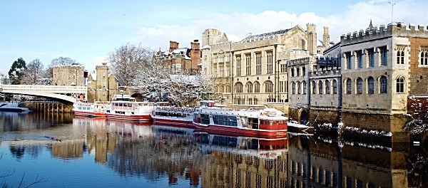 GUILDHALL FROM RIVER OUSE  http://www.yorkagainstcancer.org.uk/product - YORK AGAINST CANCER CHRISTMAS CARD CHOICE 2011