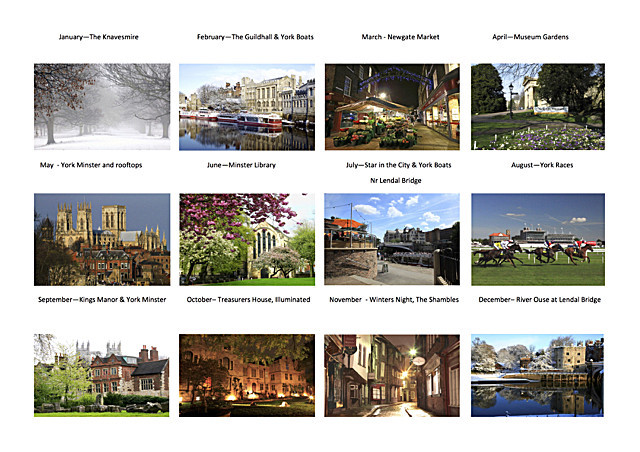 YAC CALENDER 2017 - YORK AGAINST CANCER CHRISTMAS CARDS CHOICE 2016