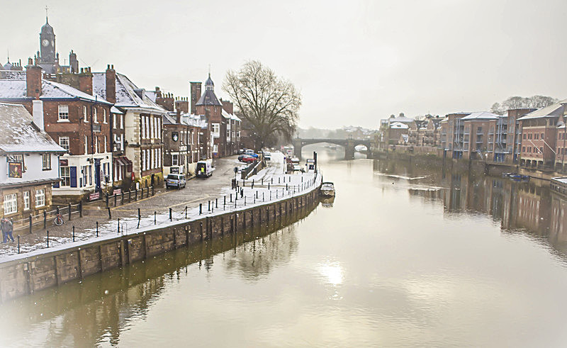 WINTER SNOW ON KINGS STAITH RIVER OUSE   YORK - PORTFOLIO 2015