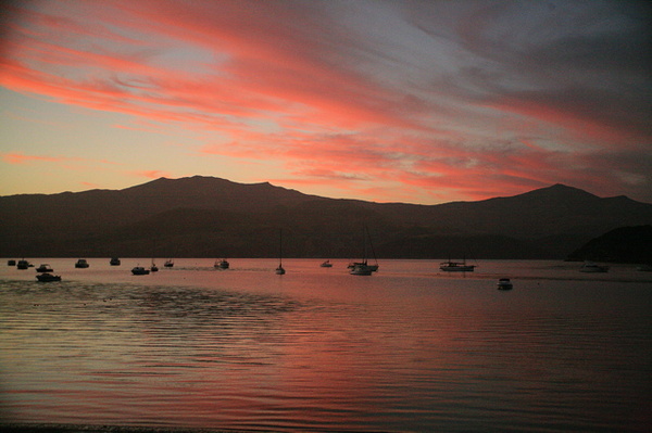 AKAROA SUNSET - NEW ZEALAND
