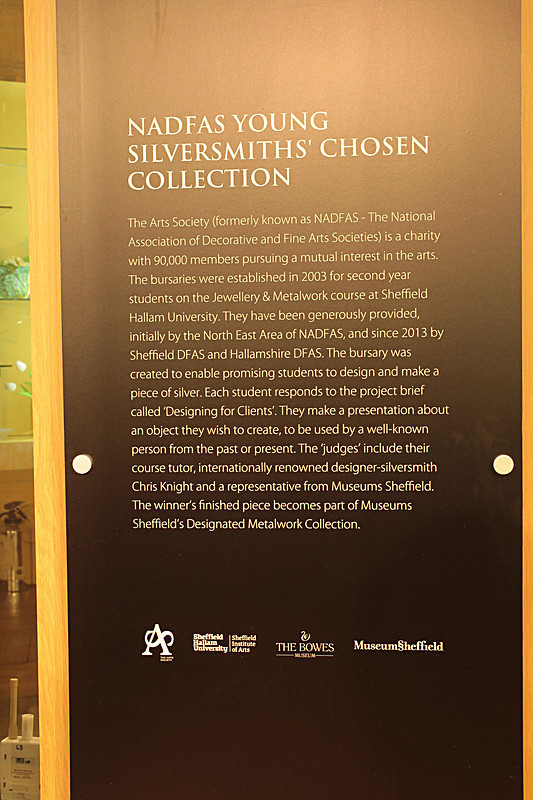 - BOWES MUSEUM, NADFAS YOUNG ARTS SILVER BURSARY EXHIBITION