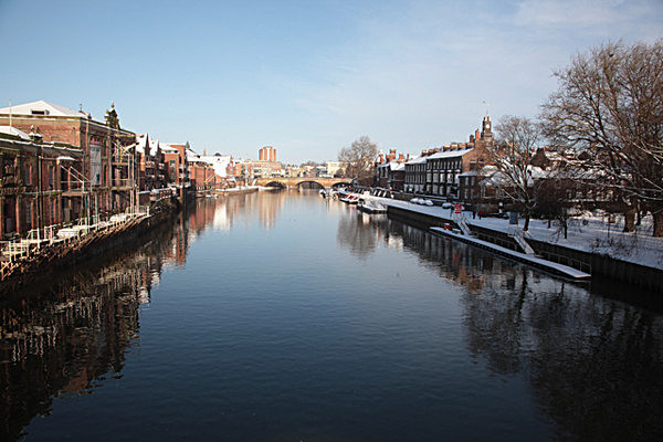 IMG_8886- WINTER CRYSTAL REFLECTIONSRIVER OUSE FROM SKELDERGATE BRIDGE - YORK SNOW 2008