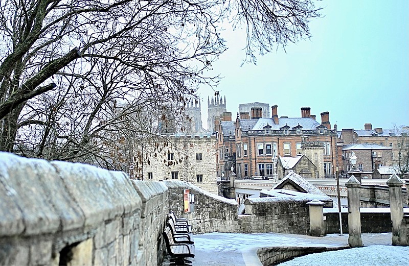 “Winter Scene, York Minster and City Walls” - York Against Cancer Christmas Cards 2021