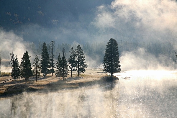 2 Mist on the river Grand Teton - WEST COAST OF AMERICA
