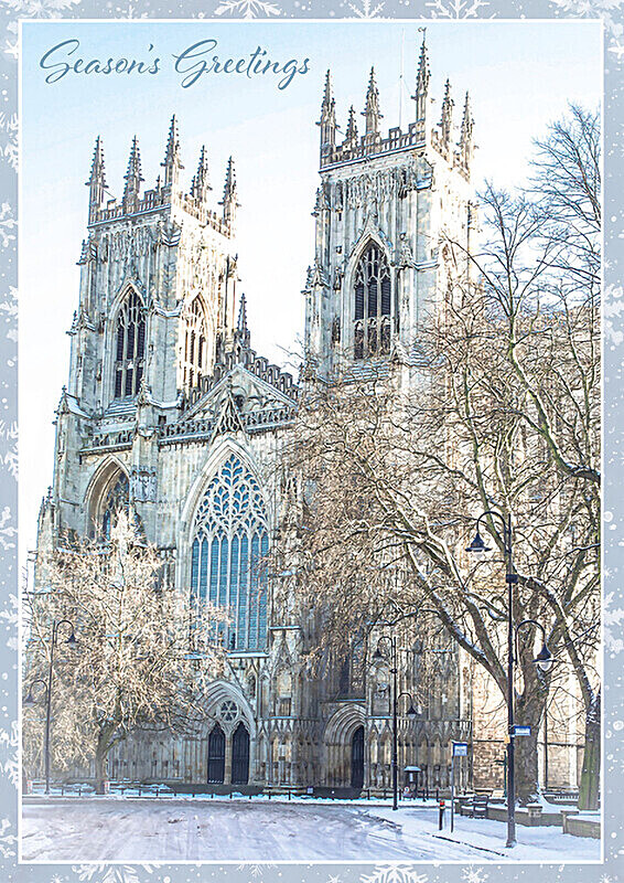 CS4. SNOWY CHRISTMAS YORK MINSTER - YORK AGAINST CANCER YORK CHRISTMAS CARDS 2026