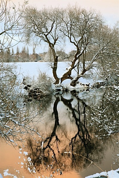IMG_0714_2_2 WINTER SUNSETRIVER REFLECTIONSRIVER OUSE FROM CLIFTON BRI - YORK SNOW 2013