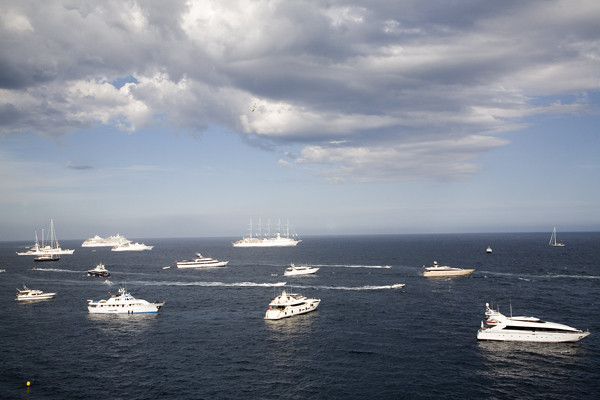 Yachts leave after the race - MONACO GRAND PRIX  2007