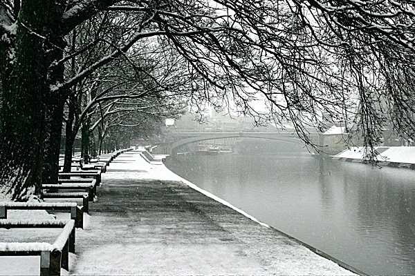 CS217  SNOW STORM, RIVER OUSE, YORK - BLAKE GALLERY EXHIBITION Fri 20th Feb - Sat 7th March 2009