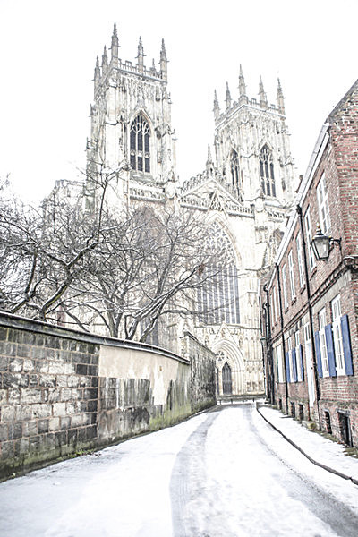 WINTERS MORNING YORK MINSTER FROM PRECENTOR'S COURT - YORK AGAINST CANCER CHRISTMAS CARD CHOICE 2014