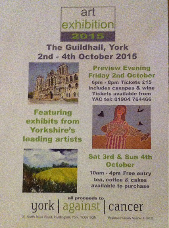 photo - YORK AGAINST CANCER ART EXHIBITION 2-4 OCTOBER 2015. Preview night Fri 2nd Oct ( tickets £15 )