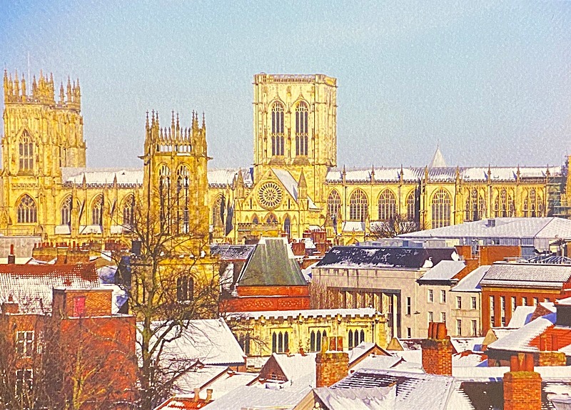 York Winter Rooftop View - York Against Cancer Christmas Cards 2020 & Calendar 2021