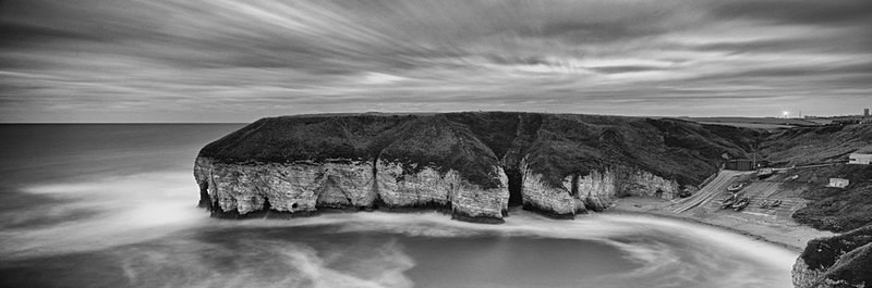 Nightfall at North Landing Flamborough - East Yorkshire