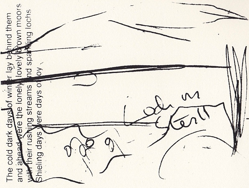 Loch na Steall - a-mach an gleann: screenprints