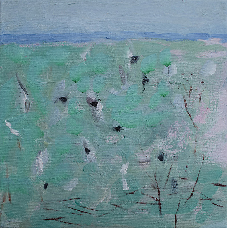 Flock of Dunlin - paintings from field-sketches