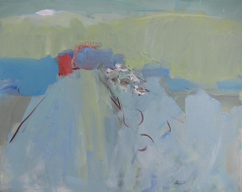 flock of snow buntings - paintings from field-sketches