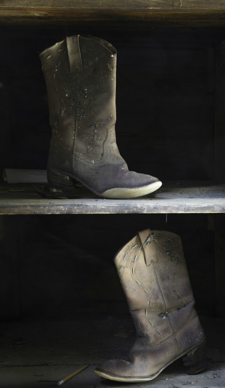 Two boots, Owanka South Dakota. - Abandoned America