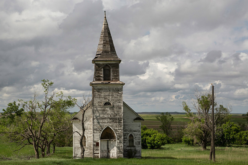 Church at Heil, North Dakota. - Abandoned America