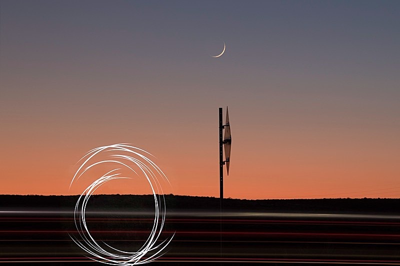 Road Sign & Light Trails - Light Painting