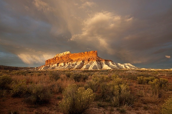 Passing storm over Steamboat Rock. - American Landscape