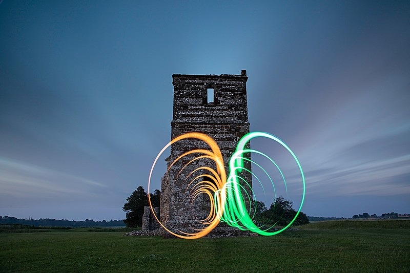 Knowlton Church. - Light Painting