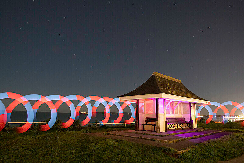 Beach Shelter Southbourne - Light Painting