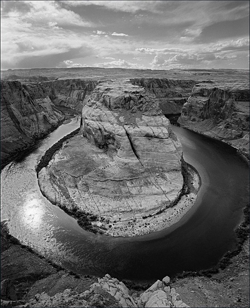 Colorado river, downstream from Glen Canyon dam. - Monochrome Landscape America