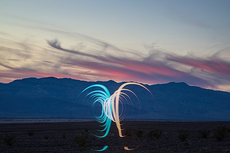 Red Sky @ Night - Light Painting
