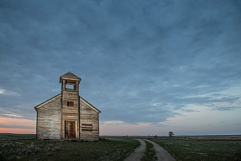 Cottonwood Church, Montana. - Light Painting