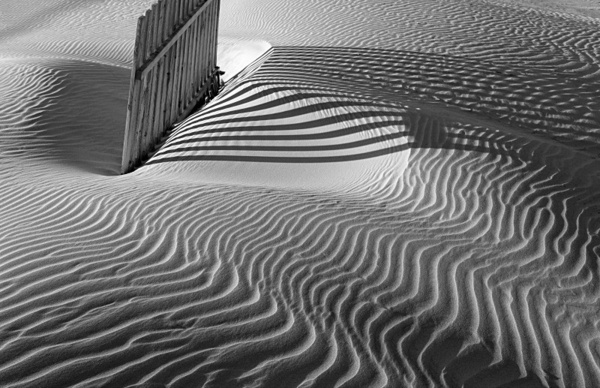 Sand-dunes and breaker 1. - Monochrome Landscape Europe