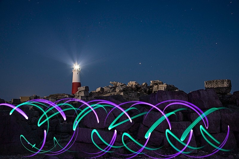 Portland Bill - Light Painting