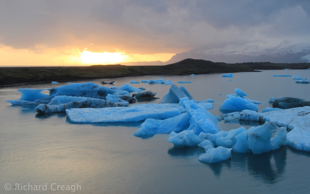Blue Ice Sunset - Abroad