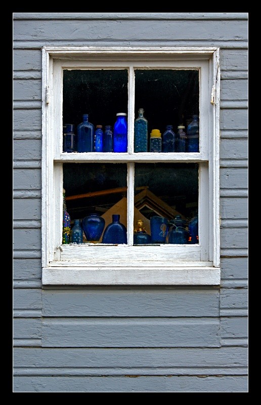 Blue Bottle Window - Building Elements
