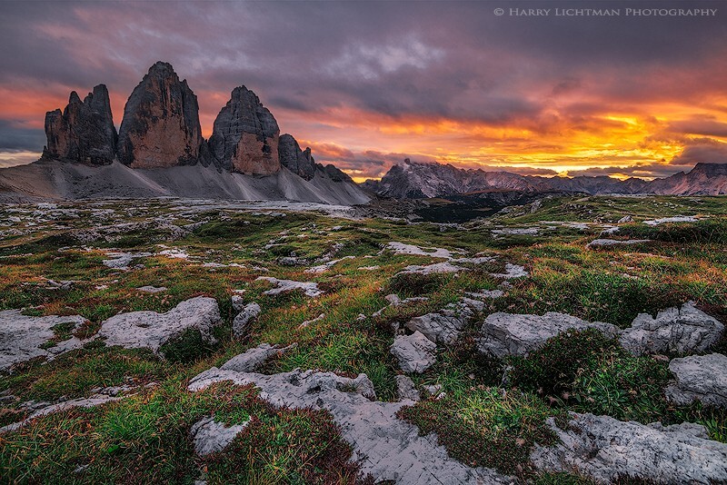 Tre Cime Sunset Glow - Italian Dolomites