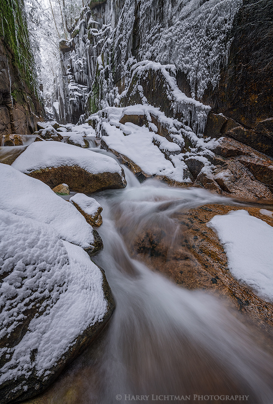 Winter Gorge - New Hampshire Mountains - Streams - Lakes - & Rivers