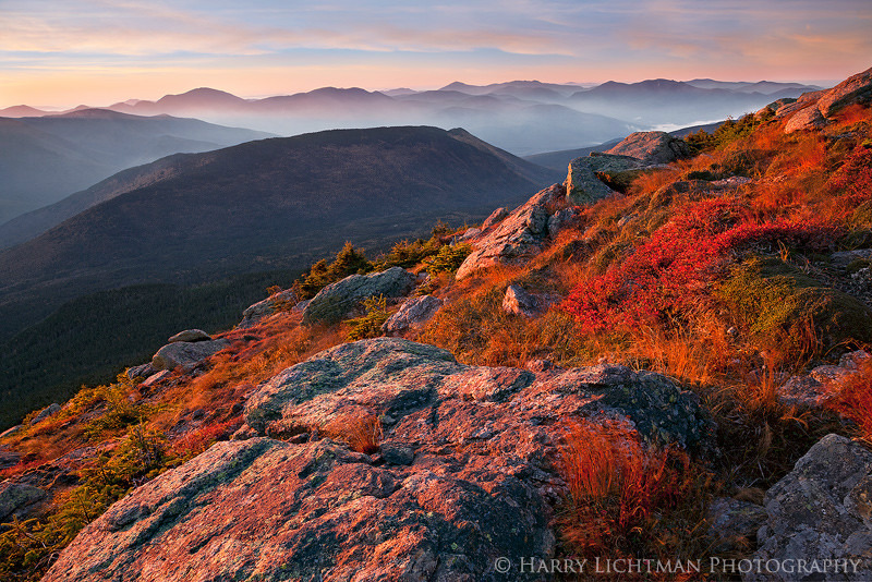 Autumn Ridgeline - Pemi Wilderness - New Hampshire Mountains - Streams - Lakes - & Rivers
