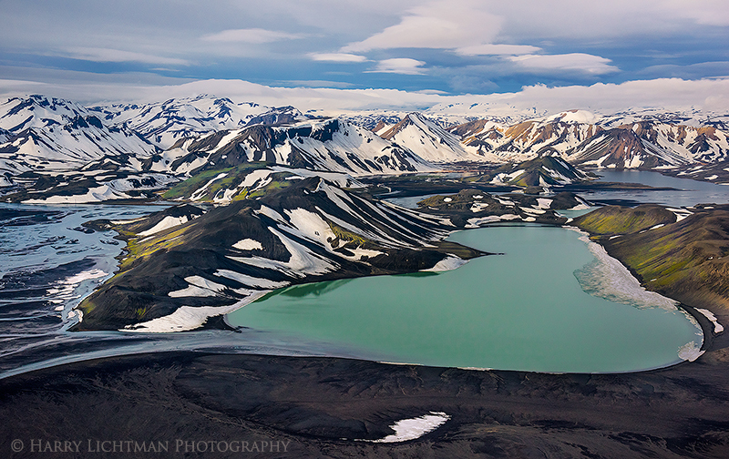 Highland Lagoon - Aerial Iceland